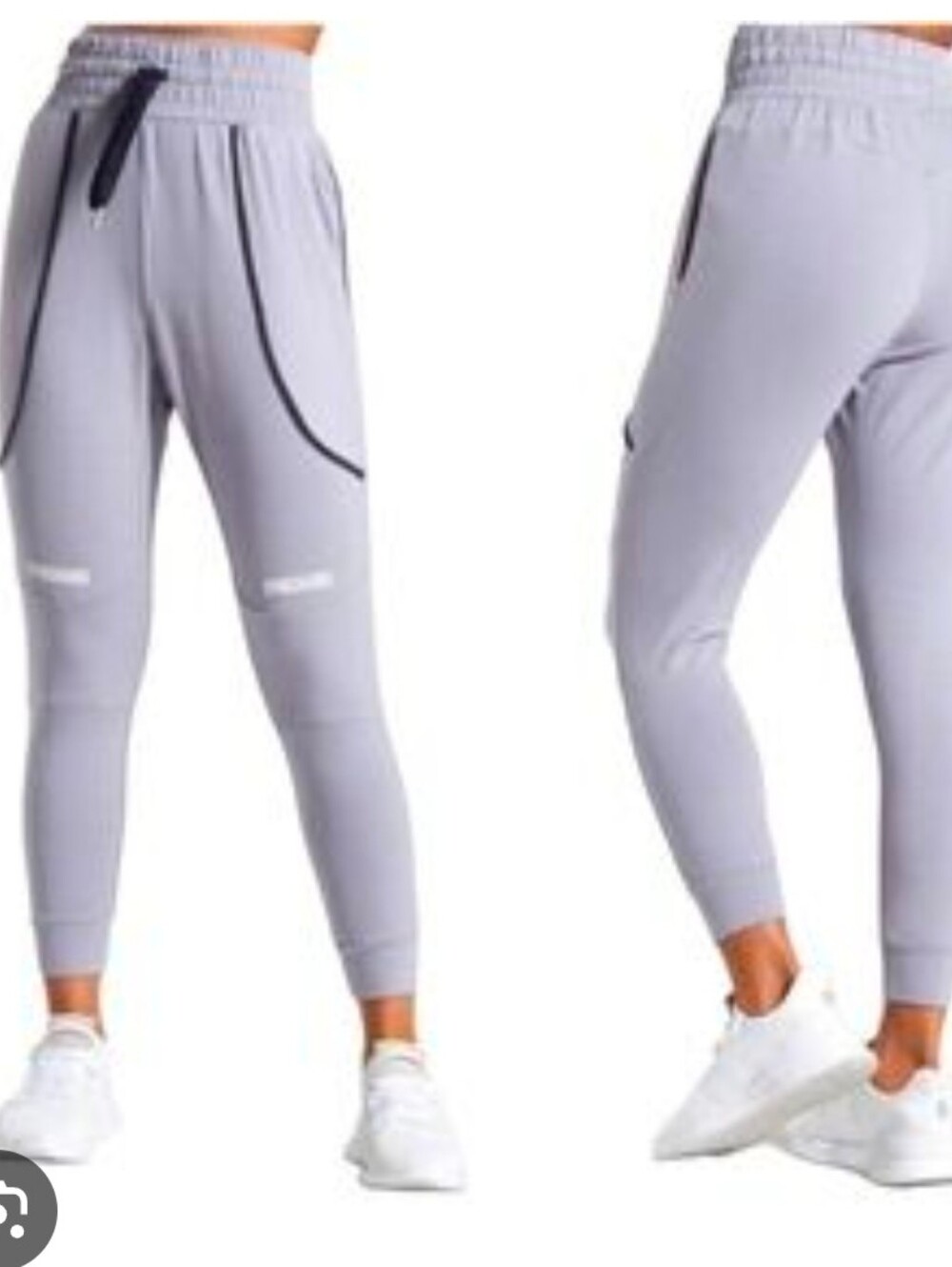 Gymshark Women's Gray Joggers With Mesh Accent - Medium